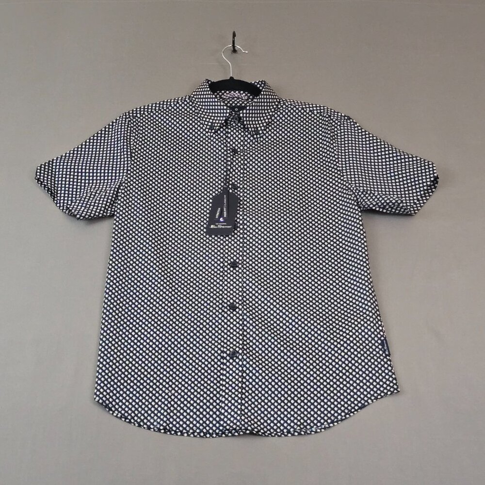 Ben Sherman Button Up Shirt Mens Small Blue Short Sleeve